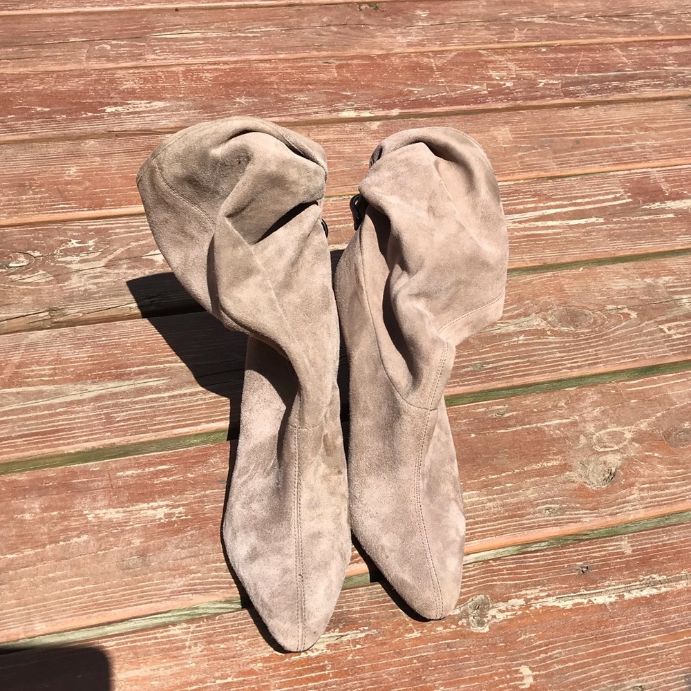 Nine West Leather Slouch Booties